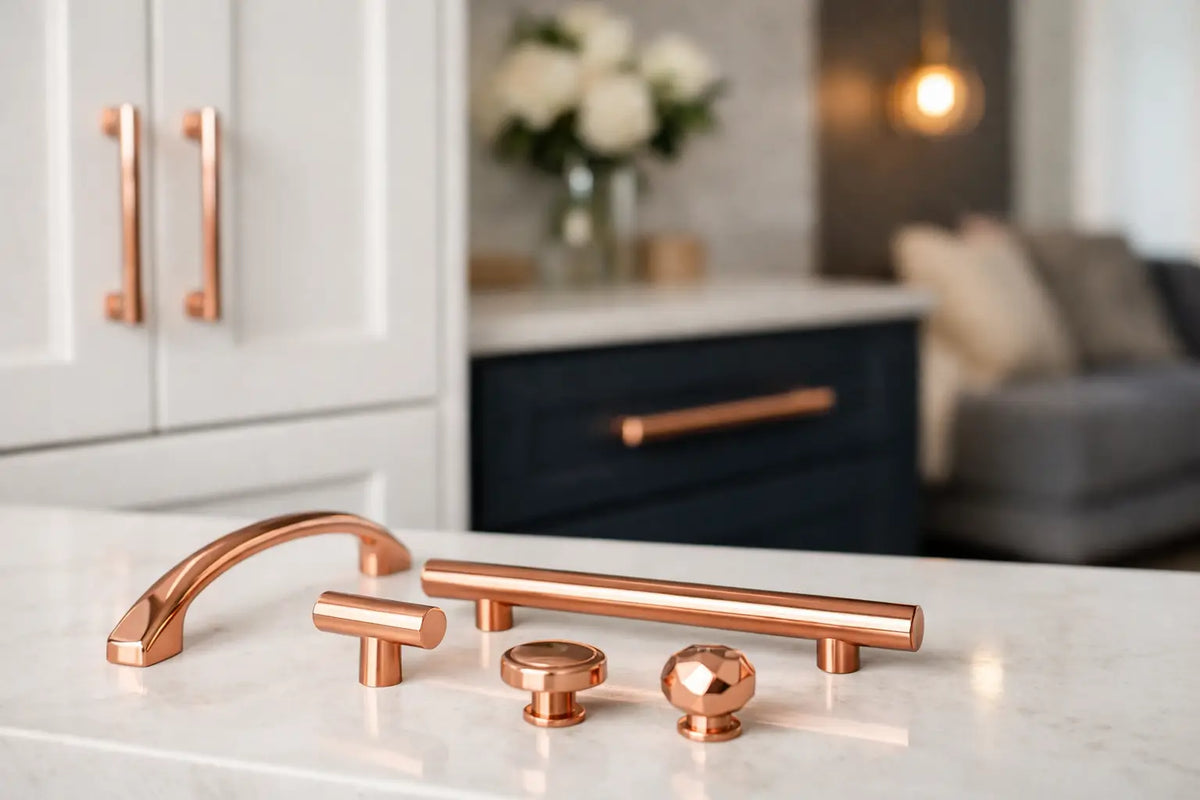 Rose Gold Cabinet Handles That Finish a Room