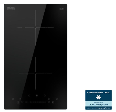 30 cm Wifi Induction Hob with 2 Zones Glass