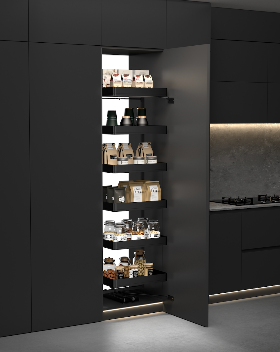 Scala-ELKY Matte Black Ladder Unit Kitchen Basket