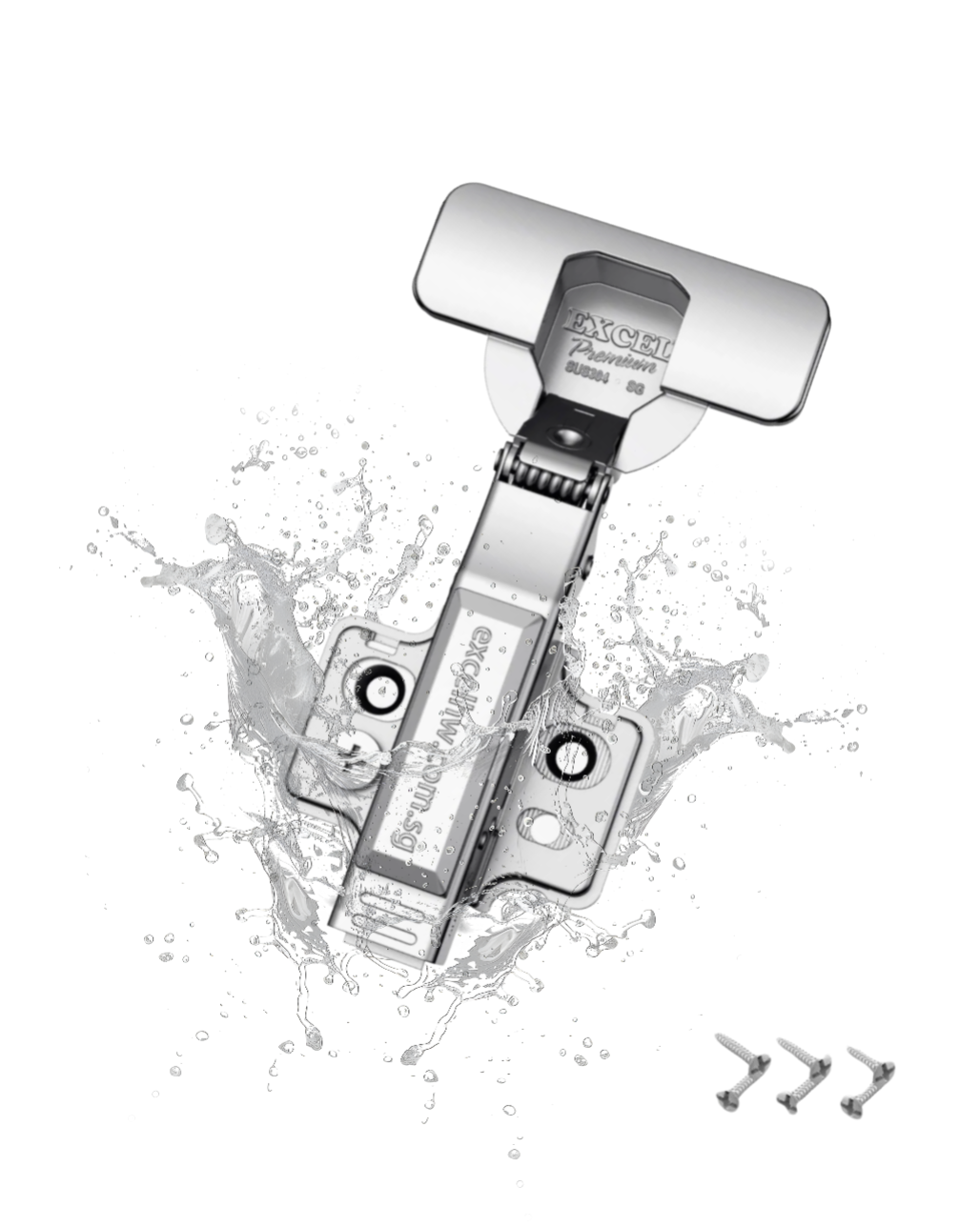 【H0 Plate】 Aversa Italian Series EHP18-SUS304V8.0 ITALIAN SERIES SUS304 SOFT-CLOSING HINGE-3D