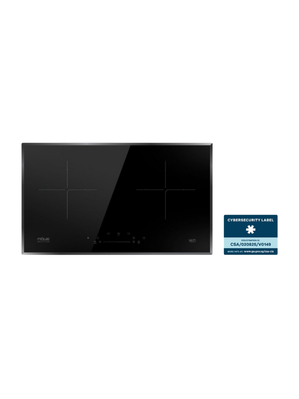 70 cm Wifi Induction Hob with 2 Zones Glass