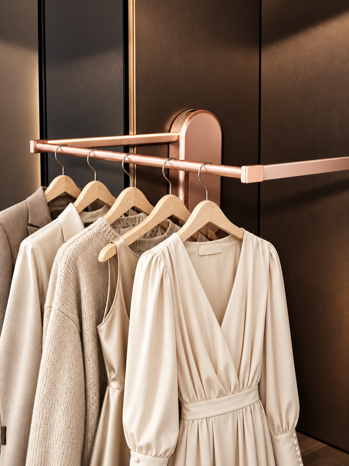 CIAO! ALZARE V2.0-Rose Gold-Automatic Cloud Wardrobe Hanging Rail