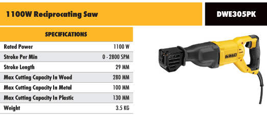 1100w Recip Saw