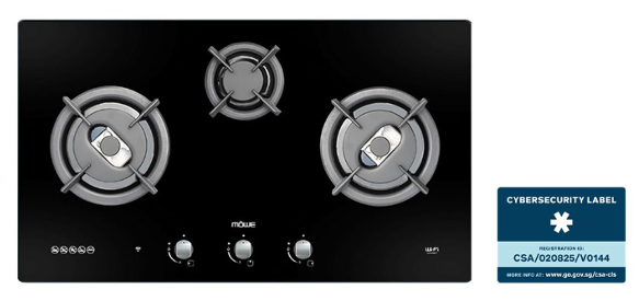 78 cm Wifi Hob with 3 Burners Glass