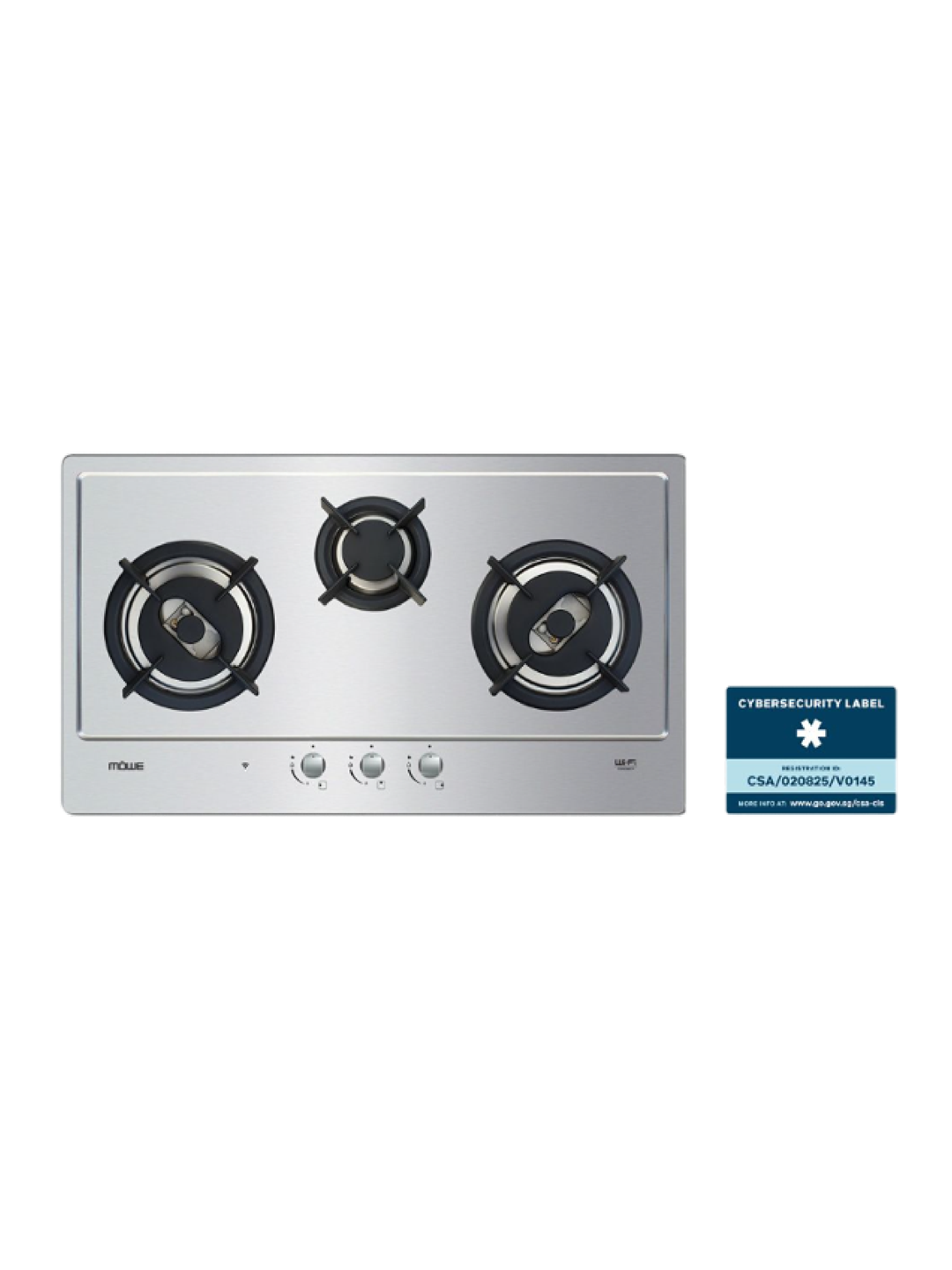 78 cm Wifi Hob with 3 Burners S/S