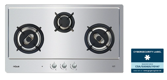 90 cm Wifi Hob with 3 Burners S/S