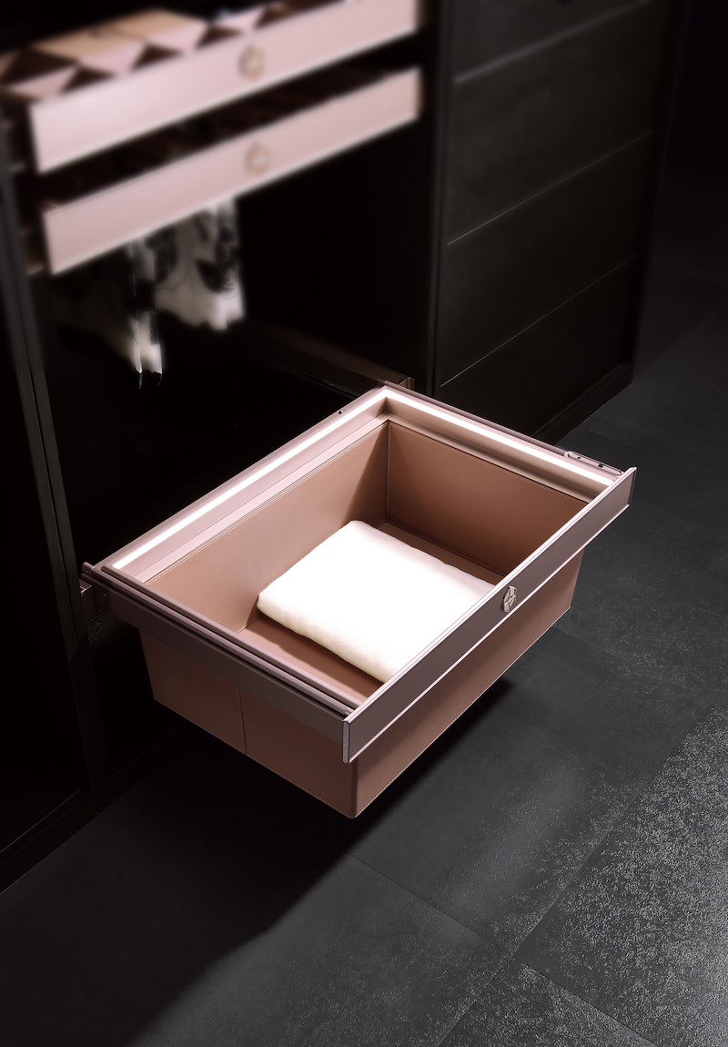 Chémarw 3-Bellavia Rose Gold Wardrobe Basket System