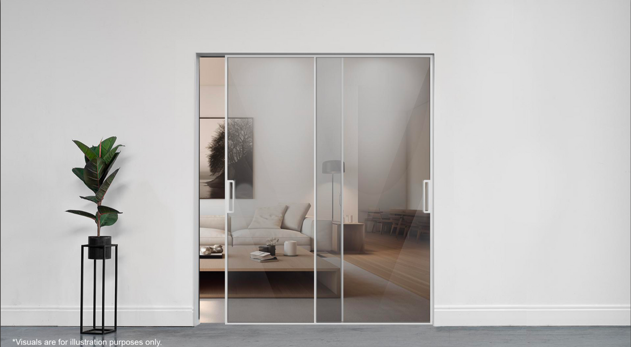 (35x08) Eclipsed 2 Panel Pulley Sliding Door