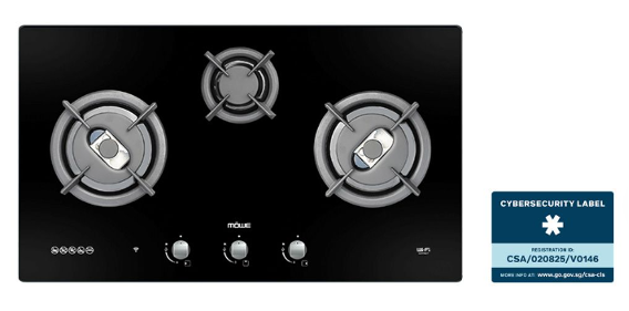 90 cm Wifi Hob with 3 Burners Glass