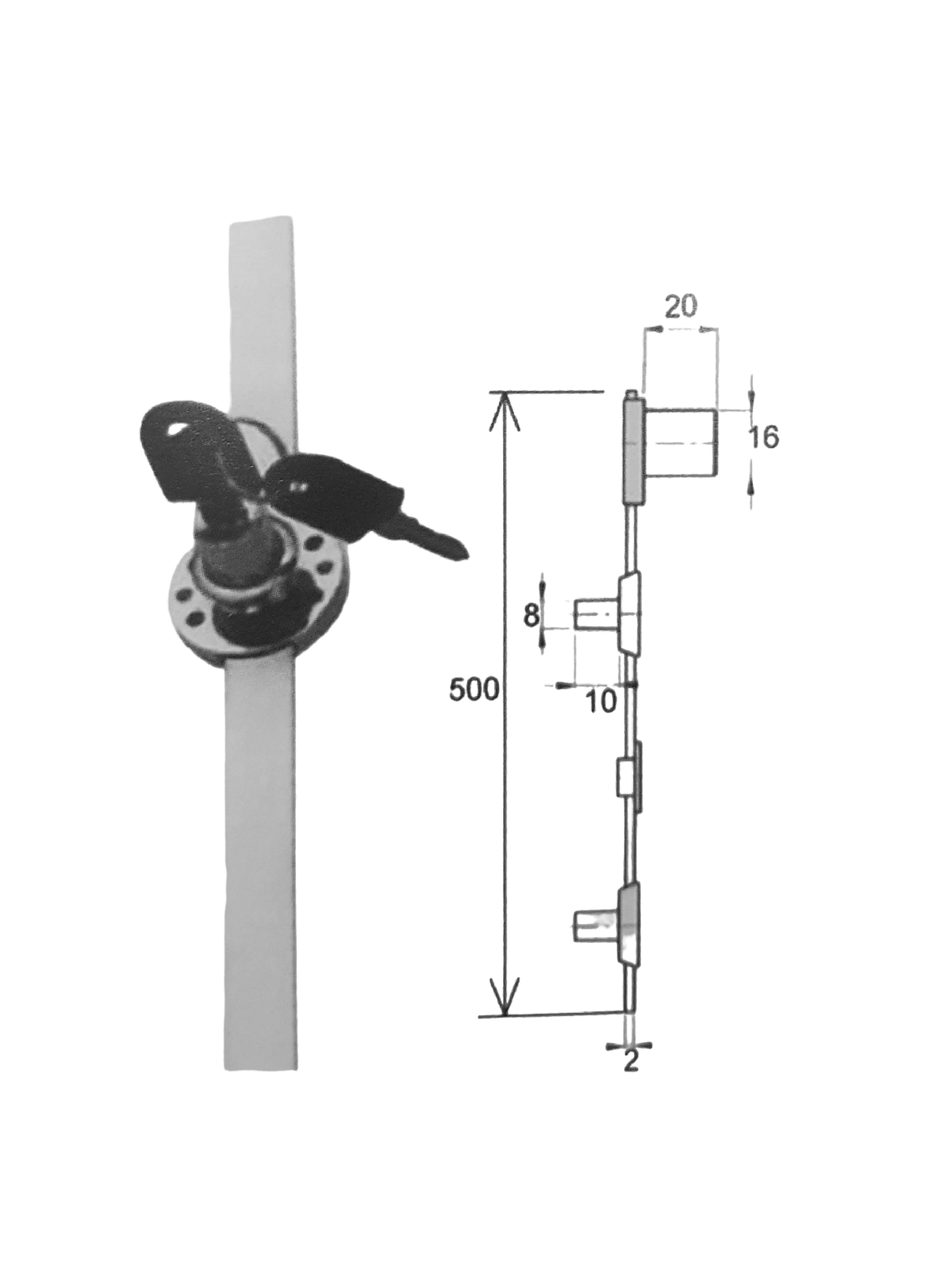 EXCEL-SIDE LOCK W/MASTER KEY SYSTEM
